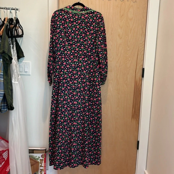 Vintage Maxi Dress Colorful 70s Floral Handmade XL - Picture 8 of 10